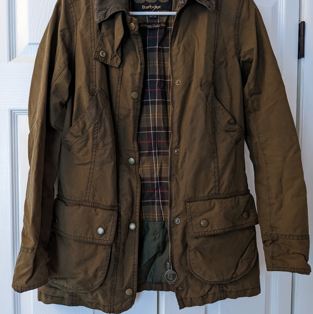 Barbour tan wax jacket